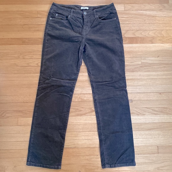 ALFRED SUNG Pants - ALFRED SUNG Straight Leg Corduroy Pants in Dark Brown